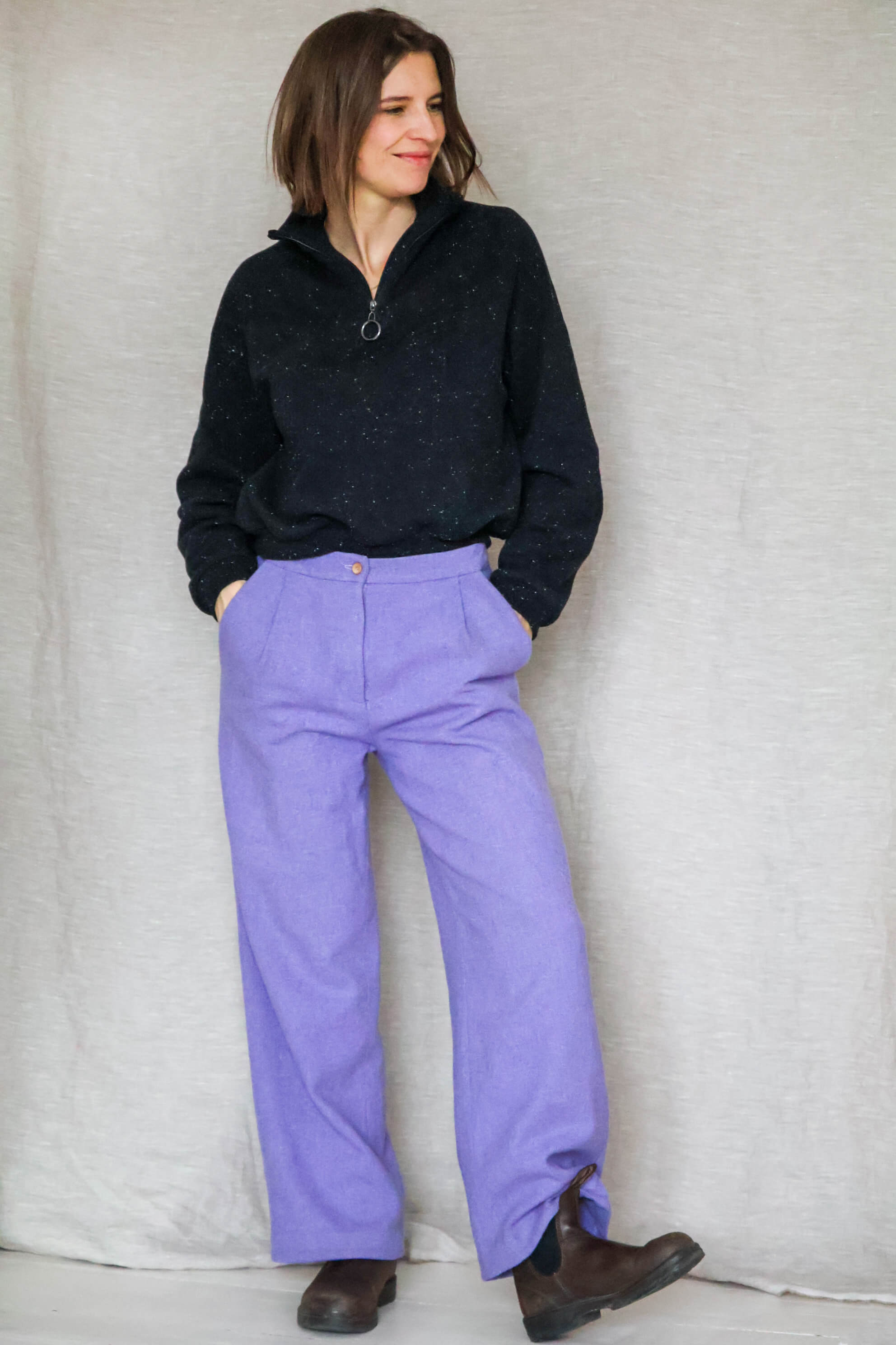 Weite Hose Liv mit geradem Bein